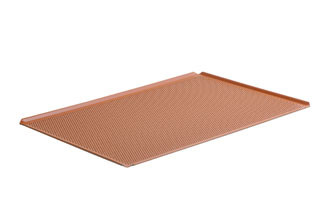 Backblech Lochblech 4 Seiten 45° Rot Alu LxBxH(mm):530x325x10